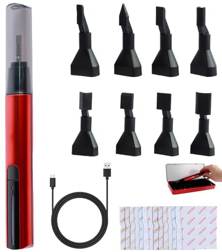 Mini set di levigatrici alternative, mini penna abrasiva ricaricabile USB con protezione da sovraccarico, 3 marce, penna abrasiva regolabile, lucidatrice per levigare superfici di lucidatura