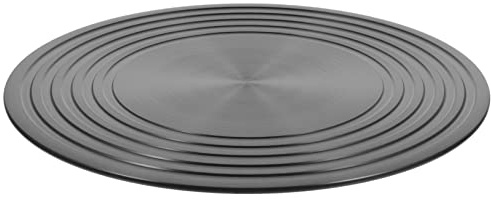 FUNOMOCYA Aluminium Wärmeverteilerplatte Rund für Gasherd in Schwarz mit Glatter Oberfläche und Einfachem Verstauen für Küche und Haushaltsgeschirr