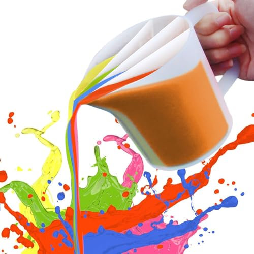 EPODA Silikon Messbecher Epoxidharz Mit Trennwand, 500ml Silikonbecher Für Epoxidharz, Epoxidharz Zubehör, Epoxidharz Becher zum Anmischen