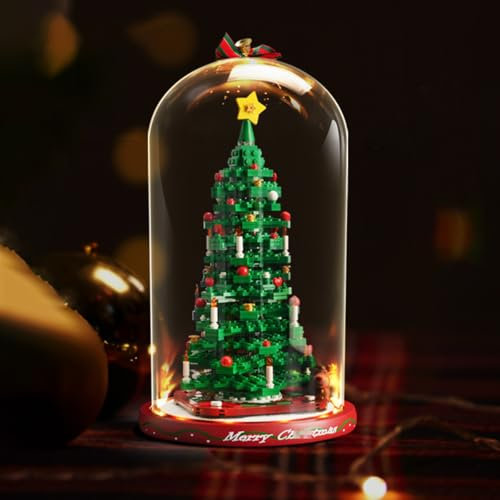 Figuren-Displaybox für LE-GO für 40573 Weihnachtsbaum, Acryl, staubdicht, transparent, benutzerdefinierte Vitrine (kein Modell)