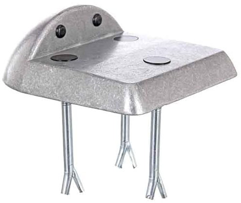 Auflaufschuh | Aluminium-Druckguss | 154 x 186 mm | 60 mm über Boden