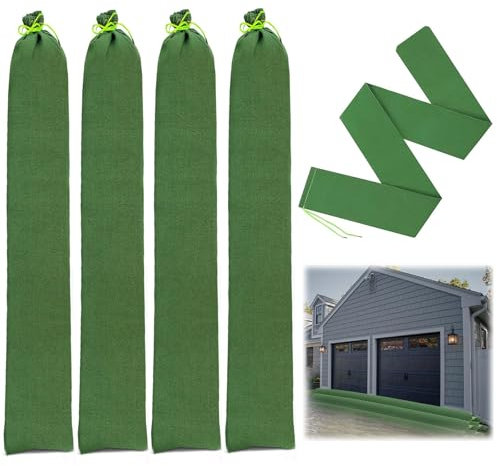 Sacchi di sabbia che assorbono l'acqua, 4 pezzi, protezione dalle inondazioni per porte, con maniglie, sacchi di sabbia, tubo di inondazione, per porta del garage, cantina, finestre contro la pioggia