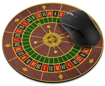 Rutschfestes, rundes Mauspad, 2025 Kalender-Mauspad für Zuhause, Büro und Gaming-Schreibtisch (Bach-Roulette-Rad)