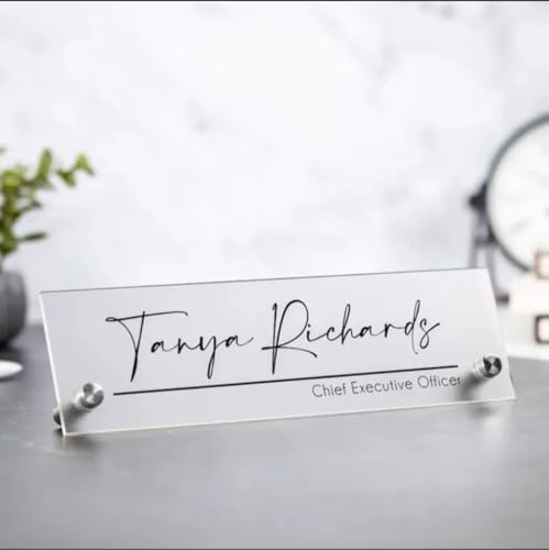 Personalisiertes Wand-Namensschild, individuelles Acryl-Namensschild, individuelles Namensschild, Bürodekoration, Schreibtisch, Namensschild, dekorative Schilder und Plaketten, personalisierte