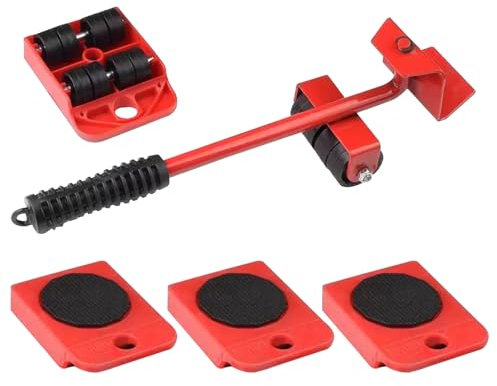 Mokaskaidj 5 Piezas Elevador de Muebles, Ruedas para Mover Muebles, Juego de Ruedas para Transporte de Muebles, Transportador Elevador de Muebles Pesados para Sofá, Lavadora Guardarropas Frigoríficos