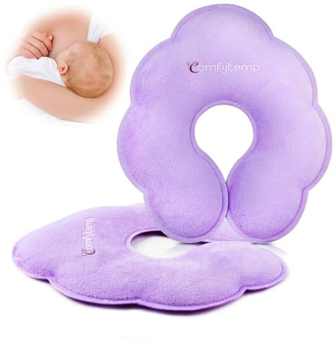 Comfytemp Große Kühlpads Brust Kalt Warm Kompresse 21x18cm(2 Stück)Dual-Stoff Design Kühlpack Gel Wiederverwendbar Kühlkissen für Brustschmerzen Vollgesogenheit Milchpumpe Stillen