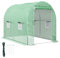 Outsunny Tunnel Serre 298x197x189 cm Serre de Jardin avec Porte roulante 4 fenêtres Revêtement PE 140g/m² Structure métallique galvanisée pour la Culture de Plantes Fleurs Vertes