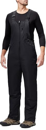 DAFENP Pantalones Nieve Esquí Hombre Invernal Pantalón Softshell Calor Pantalones Trabajo Largos Prueba Viento Impermeable Mono Outdoor Pantalón Funcional HXK9129M-Black-S