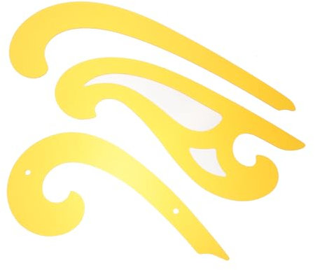 Angoily 3 Stück Französisches Kurvenlineal Aus Flexiblem Leichtem Kunststoff Mit Glatten Kanten Bastelvorlage Zum Nähen Und Modedesign Für Schnittmuster Und Illustration