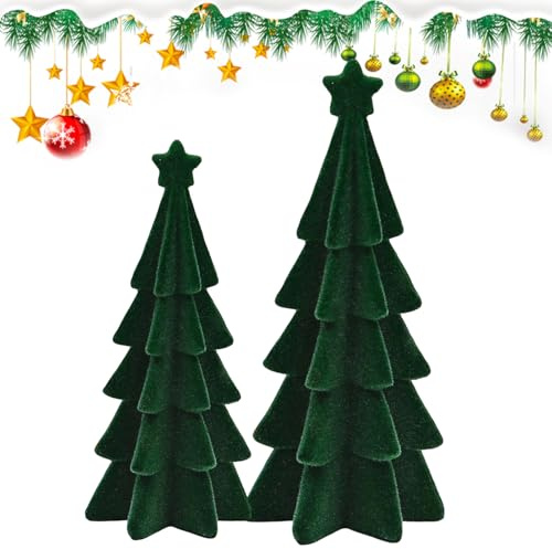 Figura de árbol de Navidad – de Mesa de cerámica, Estatua Decorativa para Fiestas, decoración para el hogar | Mini Escultura navideña para Chimenea, Escritorio, Oficina, salón