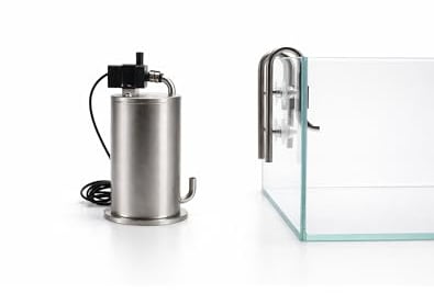 Aquarium-Kanisterfilter für Nano- und randlose Aquarien bis zu 2,7 l – 304 Edelstahl, Desktop-Außenfilter mit USB-Pumpe (MiniCanister)