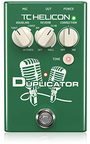 TC Helicon DUPLICATOR Ultra-Simple Vocal Effects Stompbox mit Doubling, Reverb und Tonhöhenkorrektur