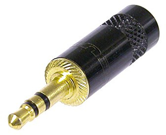 3.5mm Rean NYS231LBG. Large Entry (6mm O/D). Straight Stereo Mini Jack Connector.