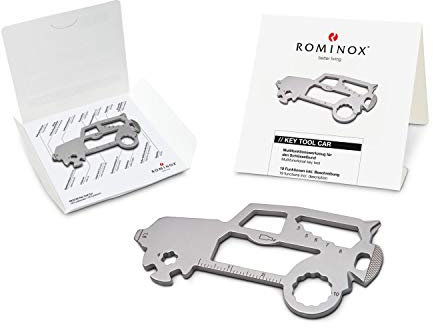 Artículo de regalo: ROMINOX Key Tool // SUV 19 funciones, llavero Keytool de acero inoxidable, incluye descripción de funciones, herramienta multifunción, para viajes o vacaciones