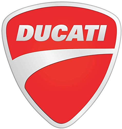 Ducati Aufkleber für Motorradhelm - SUPER FABRIQUE - Reflektierend - Vinyl - Retro - Rot - Sticker