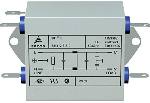 TDK B84112B0000B060 Filtro antidisturbo 250 V/AC 6 A 3.3 MH (L x L x A) 105 x 84 x 38.1 mm 1 pz.