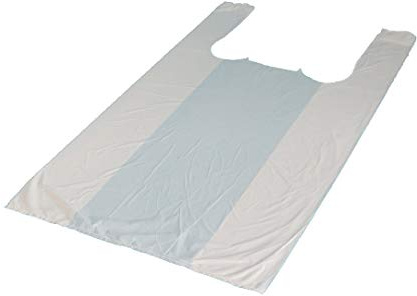 Pro DP 2000 Hemdchentragetaschen Plastiktüten Hemdchenbeutel Shopper Bags 25+12x45cm weiß - Inkl. Verpackungslizenz in D