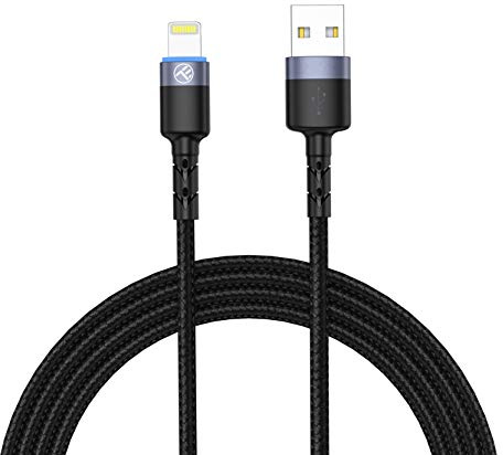 TELLUR Data Cable, USB to Lightning, LED, Nylon Braided, 1.2M, Black