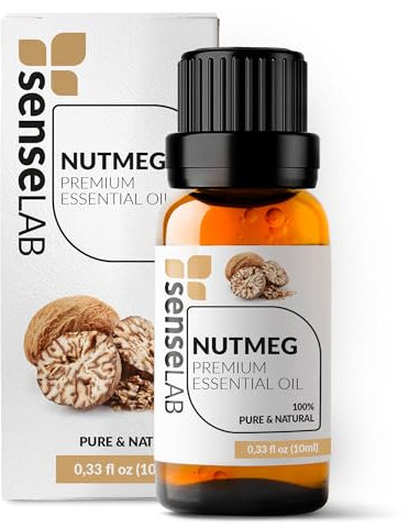 Ätherisches Muskatöl - 100% Reines, Natürliches, Für Die Therapeutische Anwendung Geeignetes Muskatöl Für Diffuser und Luftbefeuchter - Entspannendes Und Beruhigendes Massageöl - Hautpflegeöl (10 ml)