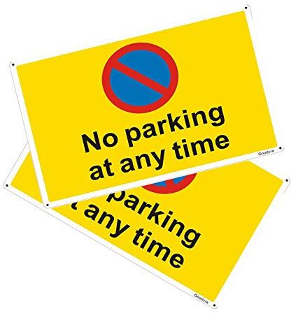 Goodvia 2 Stück Aluminium Warnschilder No Parking Schild, Private Property Schild, Stop Schilder, Keep Clear 24 Stunden Zugang erforderlich Schilder, Größe 45,7 x 30,5 cm