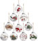 Bolas de Navidad (Pack de 10) Adornos Navidad Vintage Llenas, Decoradas Plástico Redondo Transparente - Bola Transparente Navidad Decoración Fiesta de Boda, Adorno Colgante Árbol con Cuerda de Yute
