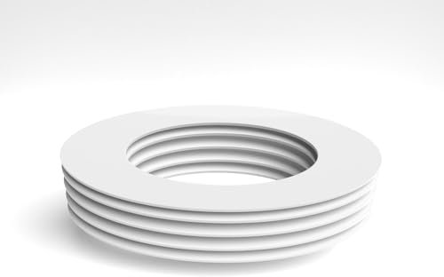 Round Downlight/Spotlight Surround/Bezel Repair Ring MATT White (51mm Hole, 85mm Outside, 5 Pack)