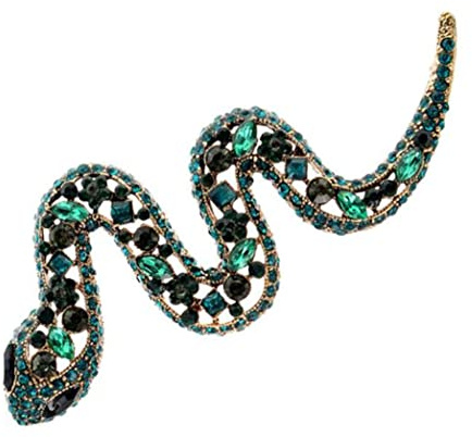 Broche serpent en strass pour femme - Style vintage - Cadeau idéal