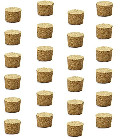 KAIAIWLUO Korken für Flaschen,24 PCS Konische Korkstopfen Holzkorken Konische Fasskorken Naturholzkorken Weinverschluss für Bierflaschen Schnapsflaschen Korkhandwerk