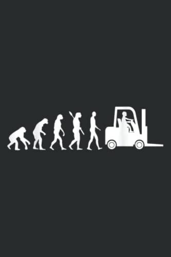 Forklift Driver Fork Hoist Evolution Warehouse Worker: Papercode Lined Journal Notebook - 6 x 9 Inch, 110 Page Notebooks for Work, Writing, Note ... Cover College Ruled Journal for Men and Women