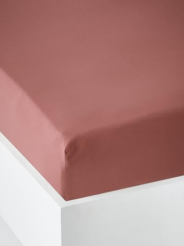 Vertbaudet Spannbetttuch, unifarben, Öko-Tex®, Rosenholz, 60 x 120 cm
