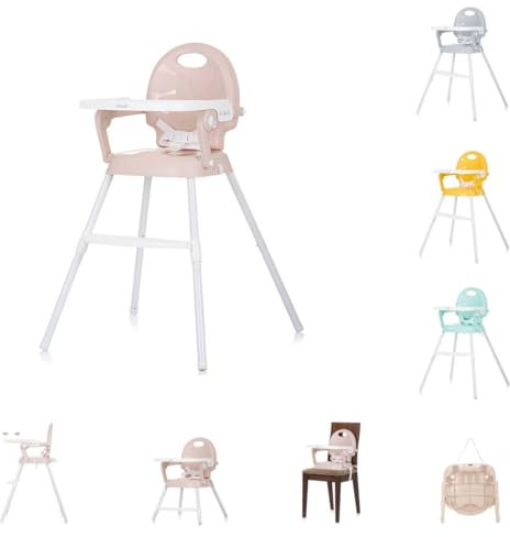 Chipolino Hochstuhl 3 in 1 Bonbon, Sitzerhöhung, Fußstütze, Tablett verstellbar, Farbe:hellbraun