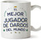MUGFFINS Tazas para JUGADOR DE DARDOS hombre - En Español - Mejor del Mundo - 11 oz / 330 ml - Regalo original y divertido
