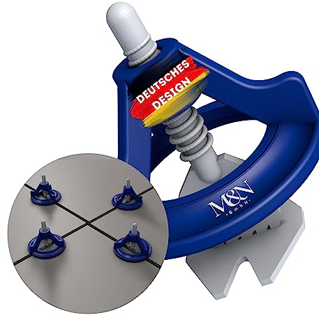 M&N Fliesen Nivelliersystem Set 1mm, 1.5mm, 2mm, 3mm Mega- Auswahl (600x 2mm Laschen, 300x Zughauben) - Fliesen Werkzeug für Leien & Profis - Kunststoff Abstandshalter - Fliesen Verlegehilfe