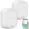 Luminea Home Control Funktaster: 2er-Set Smarte WLAN-Fernbedienung mit 2 Tasten, Licht & Szenen steuern (Smart Lichtschalter, Smarthome Taster, Steckdose Schalter)