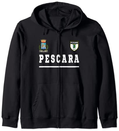 Pescara Sport/Calcio Jersey Bandiera Calcio Felpa con Cappuccio