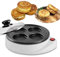 Spiegeleipfanne, Pancake Pfanne mit 4 Loch Elektrisch Augenpfanne Eierpfanne Antihaft-Aluminium Pfanne, für Omlettes, Calzone, Tortilla, Apfel- oder Maultaschen oder Kleine Kuchen