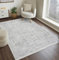 Livabliss Marrakech Vintage Teppich groß - Orientalischer Teppich Wohnzimmer 120x170 cm, Esszimmer, Schlafzimmer - Boho Teppich, Kurzflor Teppich für einfache Pflege - Muster Teppich in Grau und Creme