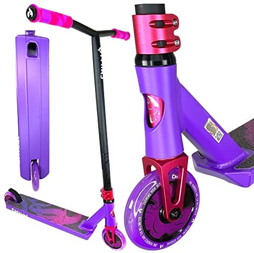 Chilli Pro Base Stunt-Scooter Park I Anfänger I Profi I Trick I Tret I Kinder I Roller I Schnelle Rollen I ABEC 9 I Stahl Lenker I Fantic26 Griptape I (Critter H=89cm Lila/Pink)