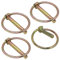 SKIR'CO (4 Stück) Klappsplinte aus verzinktem Stahl 4,5 mm, Klappsplinte, DIN 11023, Metallsplinte mit Ring