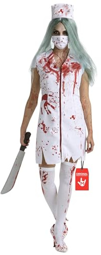 Morph Bloody Nurse Costume for Women - Adult Halloween Zombie Nurse Outfit - Scary Halloween Costumes, Large