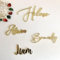 Personalisierte Name, Kuchen Topper, Baby-Taufe, Hochzeitstorte Name Plaque, Tortendekoration, Kuchendeko, Cake-Topper, Cupcake Topper für Geburtstag, Babyparty, Jubiläen, 4 verschiedene Schriftarten
