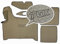 Fußmatten, Automatten LKW Man TGX Automatikgetriebe 2020+ Logo Stickerei TGX (Beige)