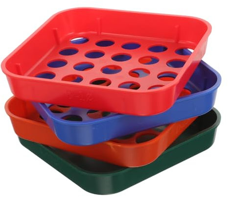 HAPINARY 4piezas Bandeja Clasificadora De Monedas Plástico Codificado Por Colores Fácil Uso Para Orden Diario Con Compartimentos Para Centavos Níqueles Dimes y Cuartos