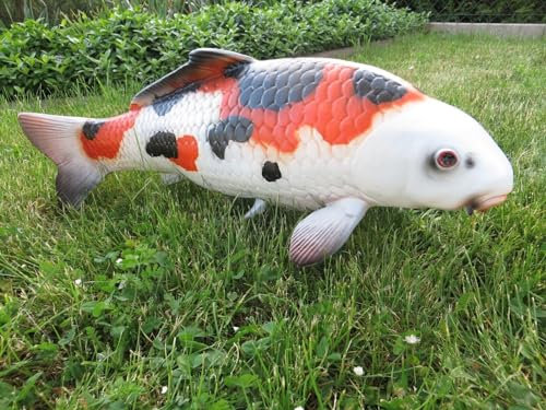 XL Premium Koi lebensgross ca. 65cm Dekofigur Garten Deko Figur Neu