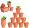 HDKAJL 30 Pezzi Terracotta Pot, Pentole per Piante di Argilla, Mini Vaso Terracotta con Foro di Scarico, Fioriera in Ceramica per Piante Succulente di Cactus per Interni/Esterni