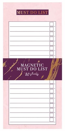 Magnetic Shopping List Must DO to Do List Pad Fridge Magnet Pink Purple Gift