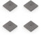 4 Pack - Square Kitchen Door Knob Backplate - Dark Bronze 38mm x 38mm Cabinet Plate
