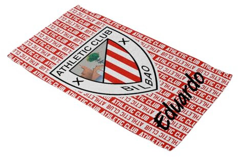 ZPUBLI+ Toallas de Playa o Ducha Personalizadas con Nombre o Frases. Toallas Infantiles, Regalo Infantil Original para baño, Piscina, Playa, Camping. Varias Medidas (Athletic Bilbao, 50x30)