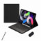 XFTeoux Funda Con Teclado Táctil Inalámbrico Bluetooth Para Samsung Galaxy Tab S6 Lite 10.4'' (2024/2022/2020), Desmontable, Set Con Ratón y Lápiz, Negro