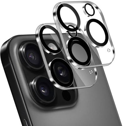 Yenwen Kameraschutz für iPhone 16 Pro/iPhone 16 Pro Max für Panzerglas, 2 Stück Kameraschutz Glas HD Klar Linse Folie 9H Härte Schutzglas Volle Bedeckung Kamera Schutzfolie
